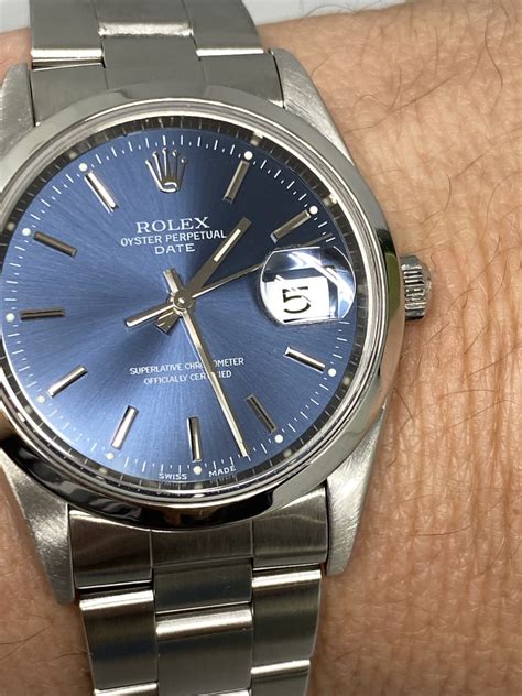 rolex oyster precision blue dial|rolex oyster perpetual no date.